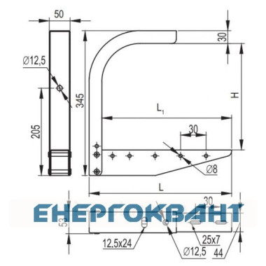 Скоба DKC BBA2020 CS на лоток з підставою У 200