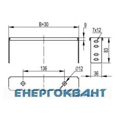 Скоба для підвішування DKC BMP1008 STP 80 (верх)