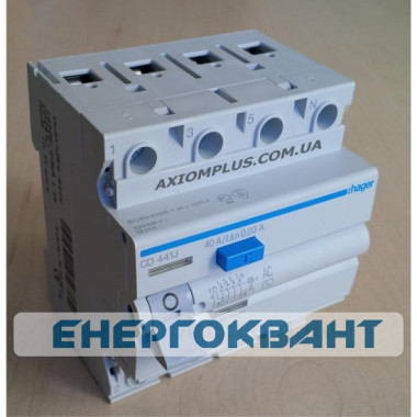 УЗО Hager CD441J (4х40А, 30 мА, АС)