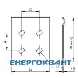 Сполучна пластина DKC GTO H100, оцинкована DKC