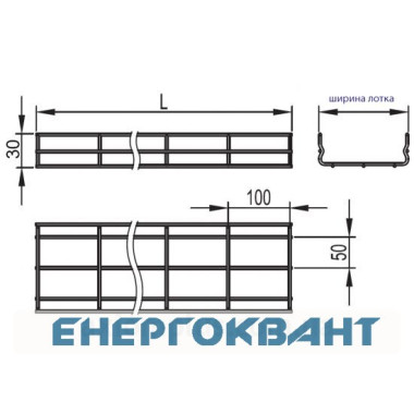 Дротяний лоток 30х150х3000мм DKC FC3015
