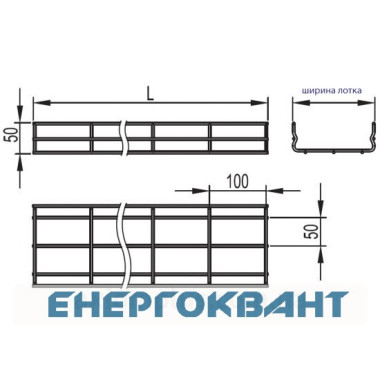 Дротяний лоток 50х400х3000мм DKC FC5040