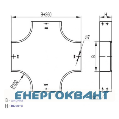Хрестоподібний ответвитель DKC DPX 150х80