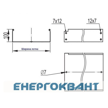 Неперфоровані лоток 300х50х3000мм DKC 35025