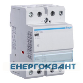 Контактор 63A ESC263s безшумний (2НО, 230В) 3м Hager