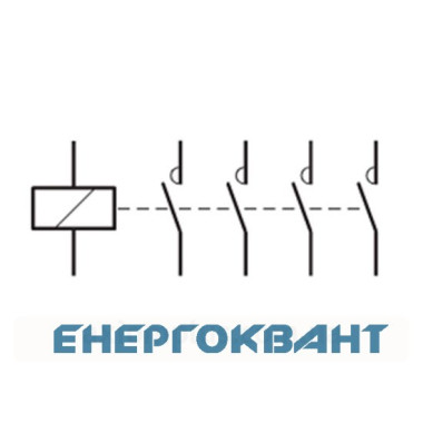 Контактор 40A ESC440 (4НО, 230В) 3м Hager