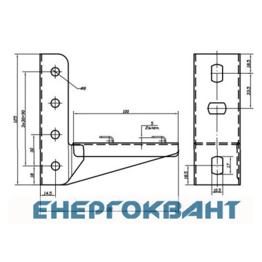 Полегшена консоль ML 100 мм DKC FC34105