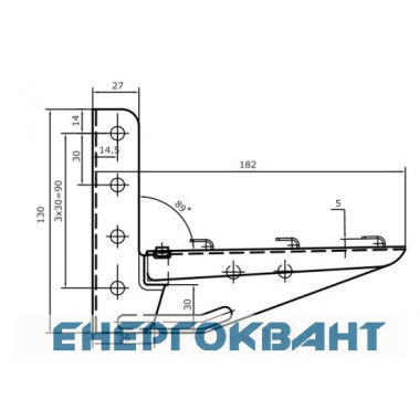 Полегшена консоль ML 150 мм DKC FC34106
