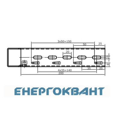 Полегшена консоль ML 200 мм DKC FC34107