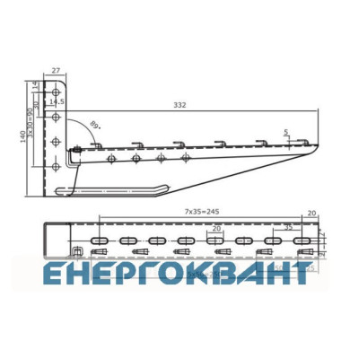Полегшена консоль ML 300 мм DKC FC34108