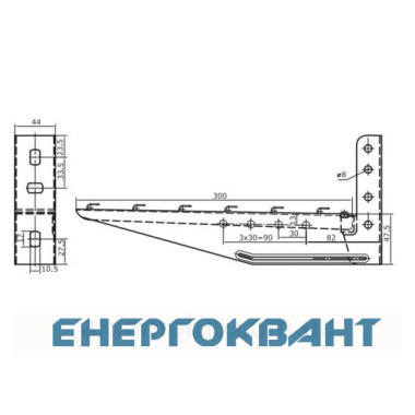 Полегшена консоль ML 300 мм DKC FC34108