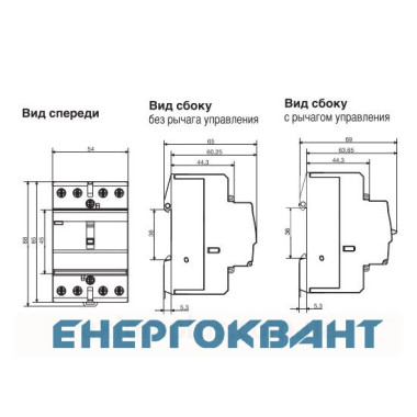 Контактор 63A ESC263 (2НО, 230В) 3м Hager