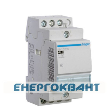 Модульний контактор ESC325S (25A, 3НО, 230В) Hager