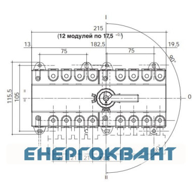 Перемикач Hager HI403R до 50мм2