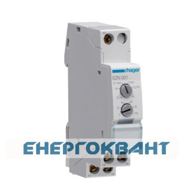 Реле часу Hager EZN001 з затримкою включення Реле часу Hager EZN001 з затримкою включення