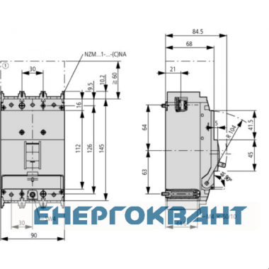 Автомат для захисту двигуна Eaton Moeller NZMN1-M100 Автомат для захисту двигуна Eaton Moeller NZMN1-M100