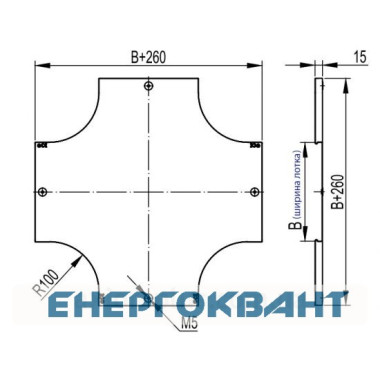 Кришка DKC DPX на хрестоподібний ответвитель 100