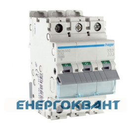 Електричний автомат NCN332 (3р, С, 32А) Hager