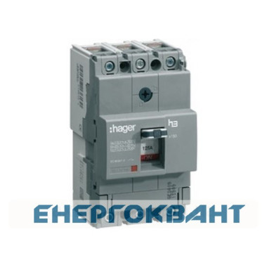 Захисний вимикач Hager x160, In = 63А, 3п, 25kA