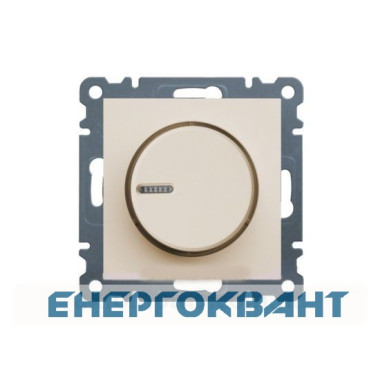 Світлорегулятор поворотний з підсвічуванням WL4011 Lumina-2, кремовий, Hager