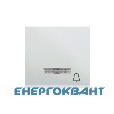 Клавіша з символом «Дзвінок» з підсвічуванням WL6110 Lumina-2, біла, Hager