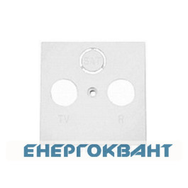 Лицьова панель для розеток TV + R + SAT, біла, Hager, Polo.Optima