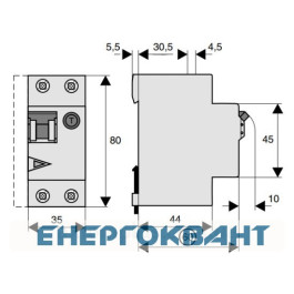 Диф автомат Eaton (Moeller) HNB-B20 / 1N / 003