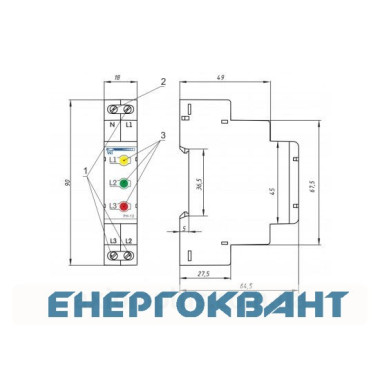 Сигнальна лампа Новатек-Електро РН-12