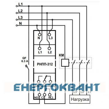 Реле контролю фаз Новатек-Електро РНПП-312