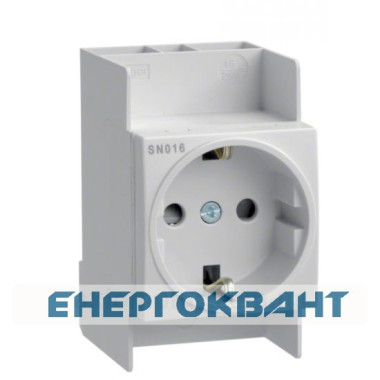 Розетка на DIN-рейку SN016, Hager