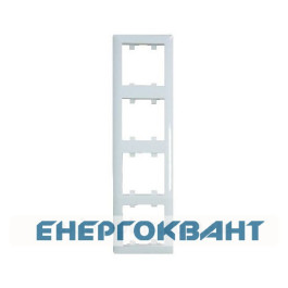 Рамка 4-кратна WL5140 Lumina-2, вертикальна, біла, Hager