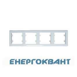Рамка 4-кратна WL5240 Lumina-2, горизонтальна, біла, Hager
