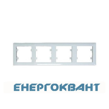 Рамка 4-кратна WL5240 Lumina-2, горизонтальна, біла, Hager