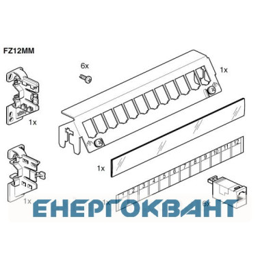 Патч-панель Hager FZ12MK