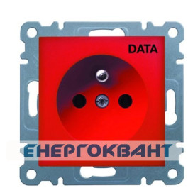 Розетка DATA WL1029 Lumina-2, червона, Hager