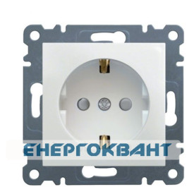 Розетка з захистом контактів, WL1060 Lumina-2, біла, Hager