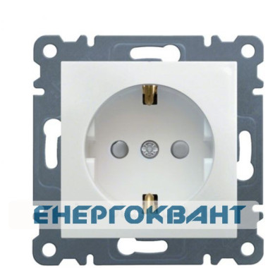 Розетка з захистом контактів, WL1060 Lumina-2, біла, Hager