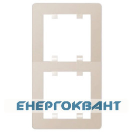 Рамка 2-кратна WL5121 Lumina-2, вертикальна, кремова, Hager