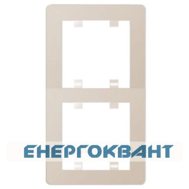 Рамка 2-кратна WL5121 Lumina-2, вертикальна, кремова, Hager Рамка 2-кратна WL5121 Lumina-2, вертикальна, кремова, Hager