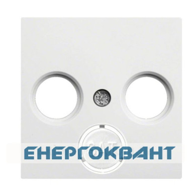 Лицьова панель TV WL6310 Lumina-2, біла, Hager Лицьова панель TV WL6310 Lumina-2, біла, Hager
