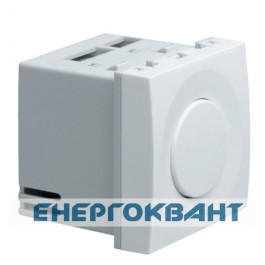 Поворотний светорегулятор Hager Systo WS060 2М (білий)