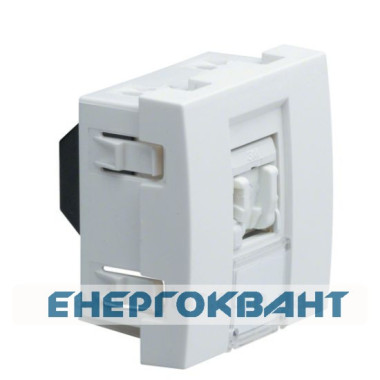 Телефонна розетка Hager Systo WS201 1М (білий)